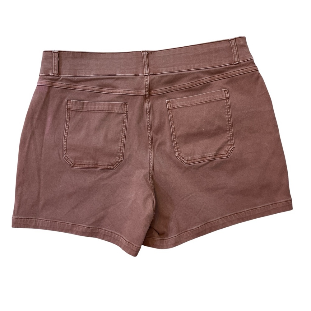 SPANX Brown Women's Casual Front-Pocket Shorts - Picture 2 of 3